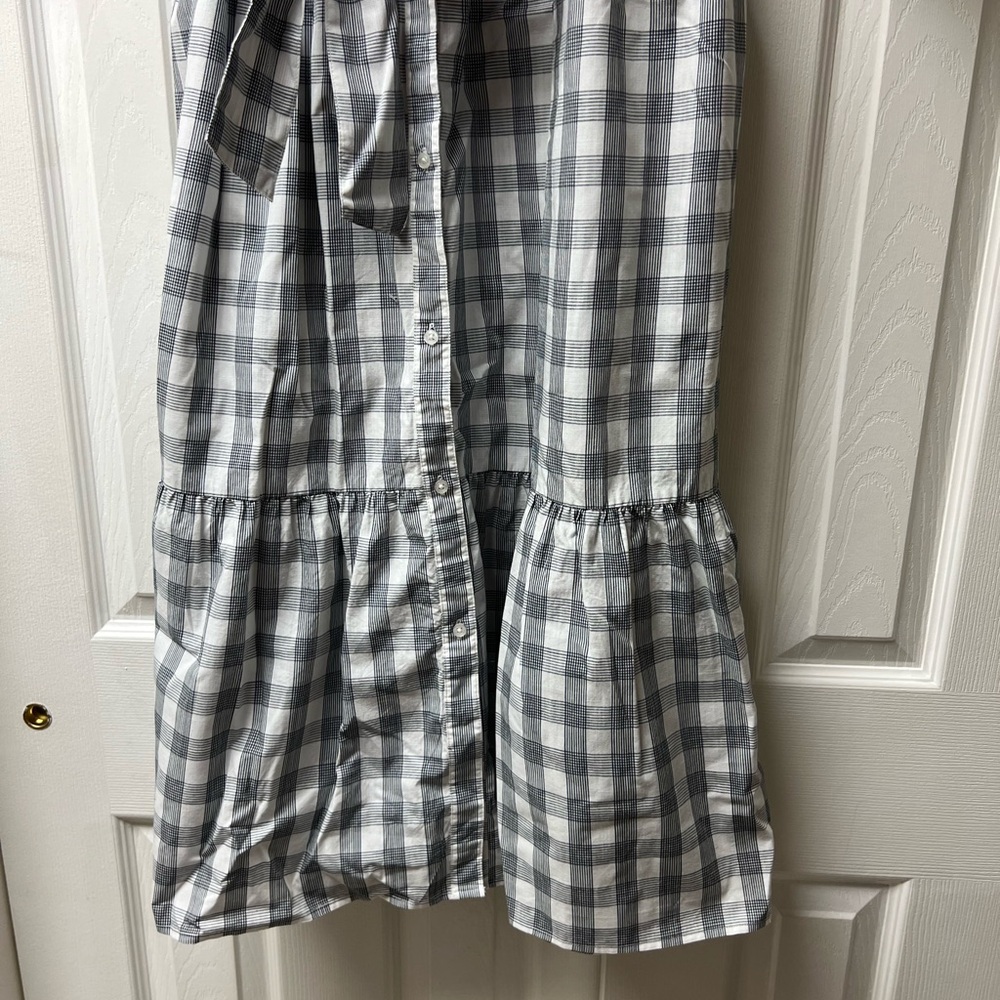 Barbour Seamills Midi Dress Checkered Gingham Prairie Dress - Picture 6 of 9